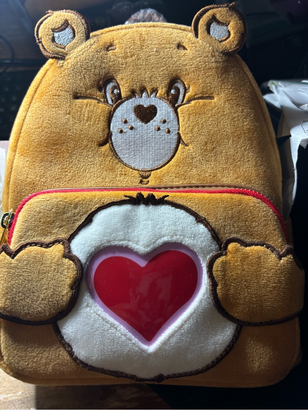 Loungefly Care Bears Tenderheart Bear Plush Cosplay Light Up Glow Mini Backpack